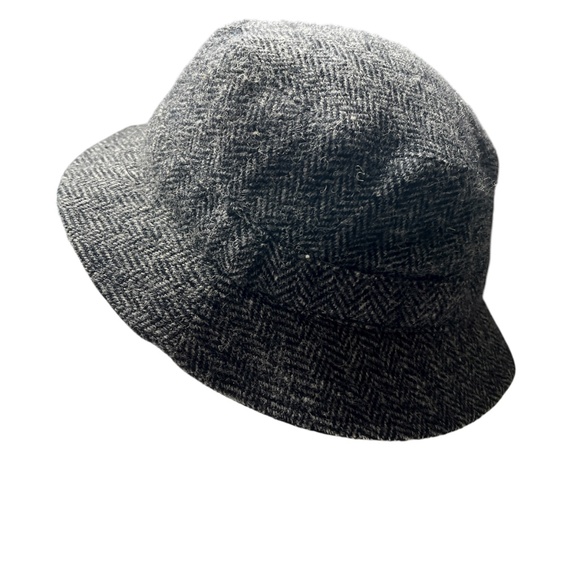 Hat Harris Tweed Fishing Bucket 100% Wool Gray Size XXL Outer Hebrides Scotland - Picture 4 of 10